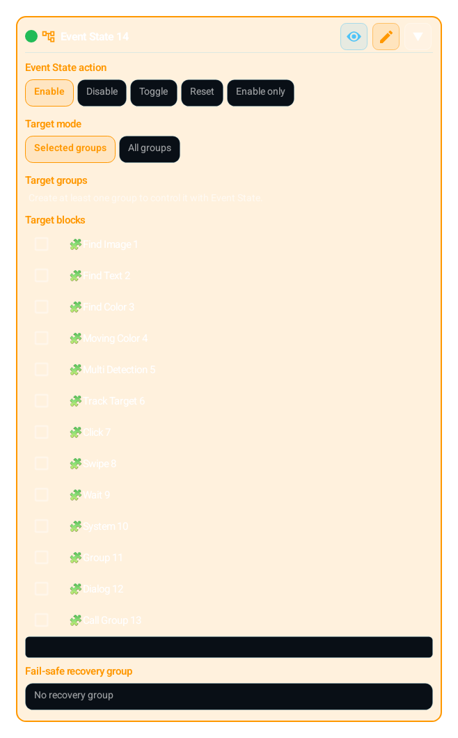 Event State (EVENT_STATE) block card