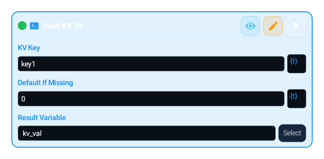 KV Read (KV_GET) block card