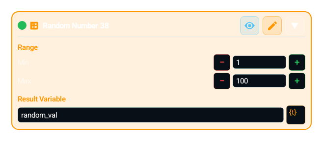 Random Number (RANDOM_NUMBER) block card