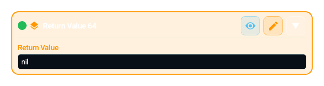 Return Value (RETURN) block card