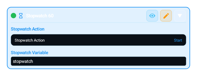 Stopwatch (STOPWATCH) block card