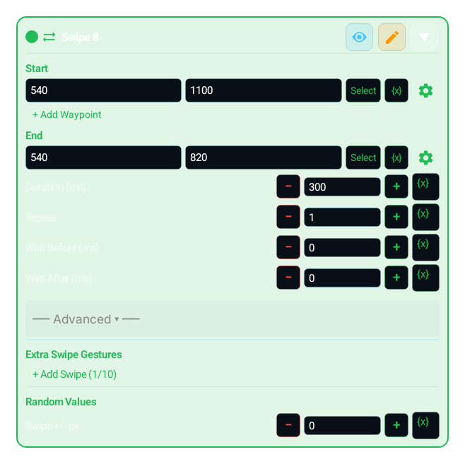 Swipe (SWIPE) block card